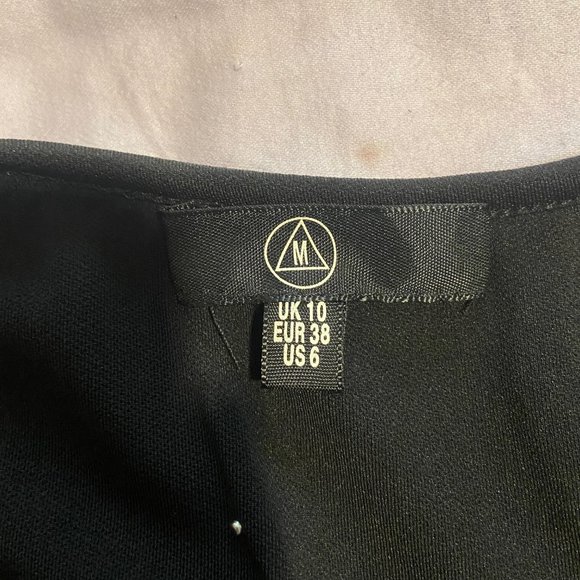 EUC Missguided Navy Blue Dress Gold Embellishments Size 6 - Picture 4 of 5